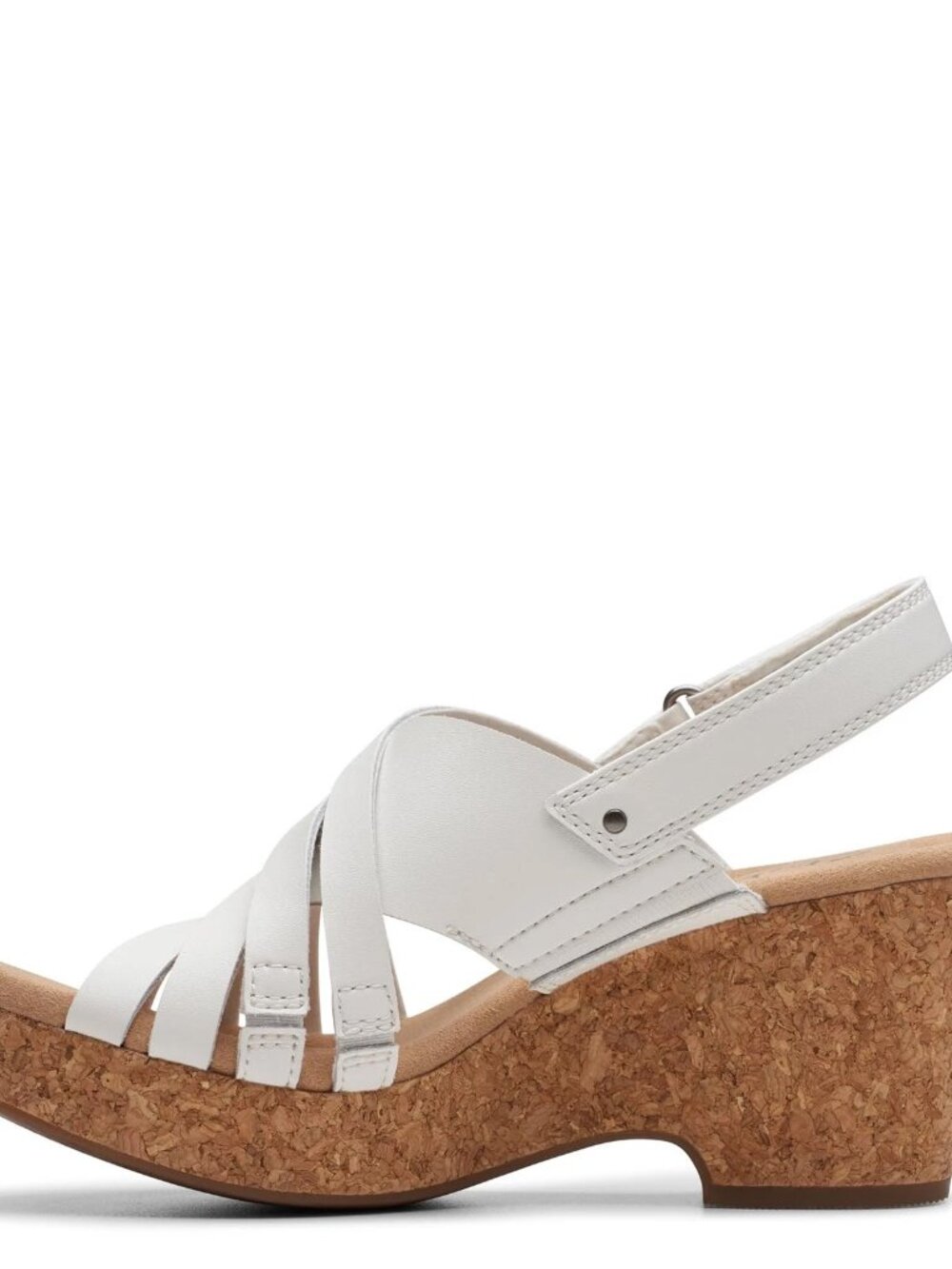 Clarks Giselle Ivy Wedge Sandal White US Size 7.5 - Picture 10 of 14
